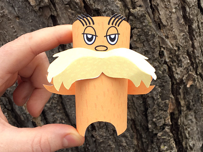 Day 20 creature drsuess lorax monsters paper papercraft paperengineering papertoy the100dayproject toy