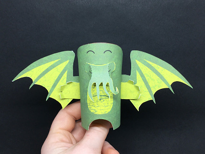Day 29 creature cthulhu monsters paper papercraft paperengineering papertoy the100dayproject toy