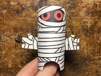 Day 31 creature monsters mummy paper papercraft paperengineering papertoy the100dayproject toy