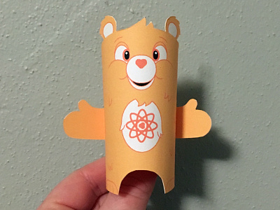 Day 34 carebear creature monsters paper papercraft paperengineering papertoy the100dayproject toy