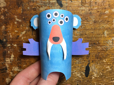 Day 35 creature monsters paper papercraft paperengineering papertoy the100dayproject toy
