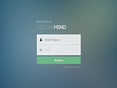 Login Screen digitalmind form gui interface login member ui user ux