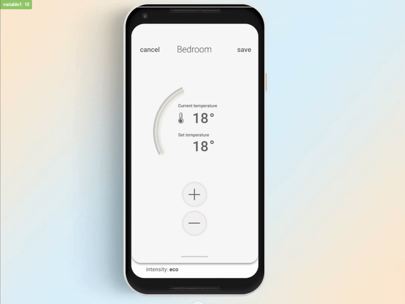 Thermostat setting app_gif by Oleksandr on Dribbble