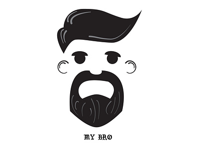 My Bro avatar design face flat icon illustration vector