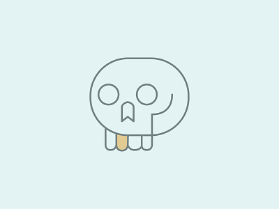 Skull branding design flat icon illustration logo minimal tattoo vector