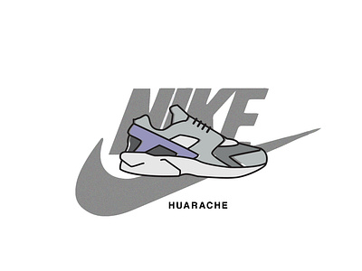 Huarache art branding design flat huarache icon illustration nike vector