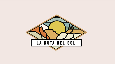La ruta del sol art branding design flat icon illustration logo minimal patch patches vector