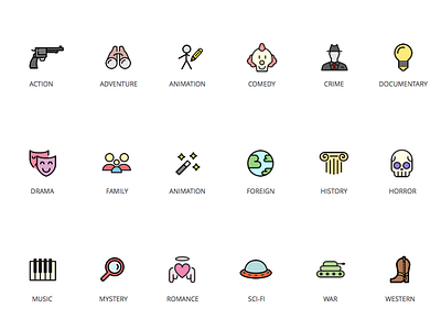 Movie Genre Icons