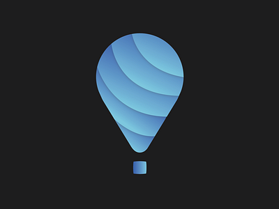 Unused App Logo branding gradient hot air balloon illustrator logo mark unused