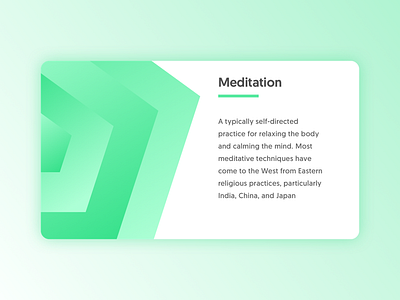 Meditation abstract card meditation ui