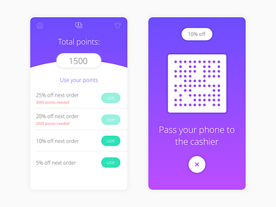 Retail App Concept 01 app gradient ios qr retail scan ui