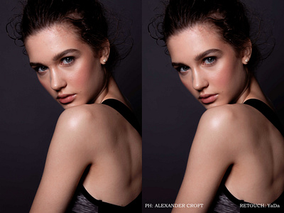 Retouching of a female portrait. Sport photo photoshop retoch retouch skin photoshop