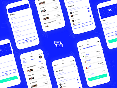 PAYDAY App concept app app design application branding concept design payment payment app prototype screendesign ui uidesign ux ux ui design uxdesign