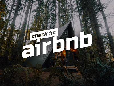 logo design for "check in: airbnb"