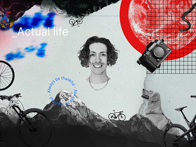 actual life collage collage design freestyle graphic design illustration mountainbike photography vector