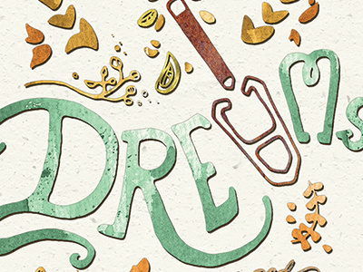 Plant your Dreams dream dreams handlettering illustration organic plant type typography