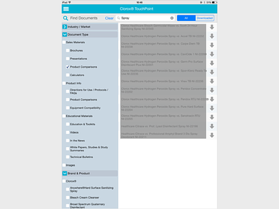 Faceted Browsing Feature for TouchPoint Tablet App