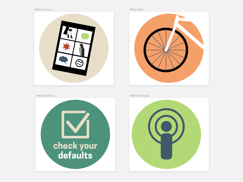 Interest Group Buttons for Conference ux buttons sketch illustration design