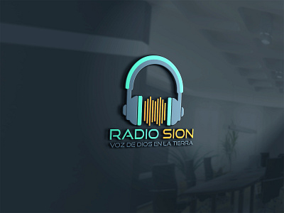 Radio Sion branding design flat icon identity illustration illustrator lettering logo minimal vector