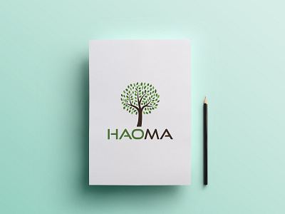 Haoma branding clean design flat icon identity illustration illustrator lettering logo minimal typography vector