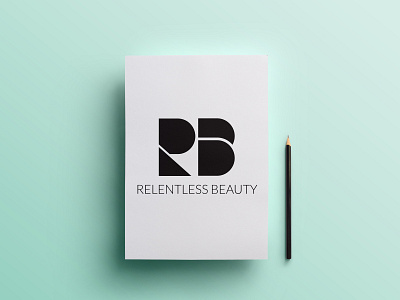 Relentless Beauty branding design flat icon identity illustration illustrator lettering logo minimal typography vector