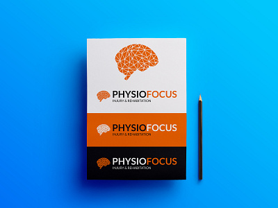 Physio focus logo design branding design flat icon identity illustration illustrator lettering logo minimal typography vector