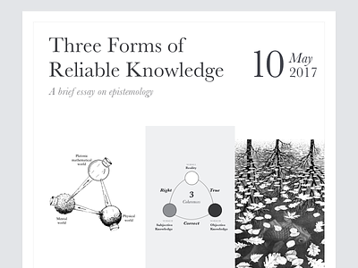 Three Forms of Reliable Knowledge escher karl popper stoics three forms