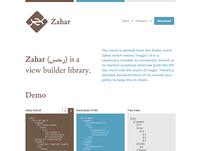 Zahar Pixels ecmascript es javascript js view library zahar