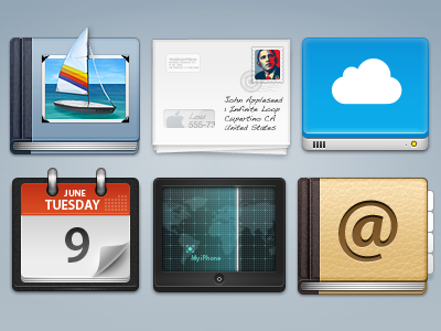 MobileMe Icons address book calendar find my iphone gallery iconfest iconsutra idisk india mail mobileme