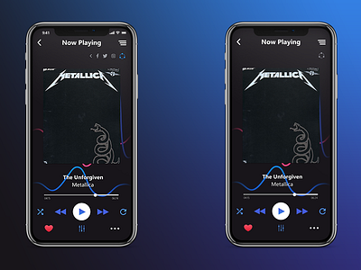Music Player with Social Share app design ui ux