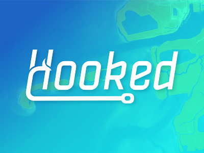 Hooked Logo brand branding fishing hook hooked logo