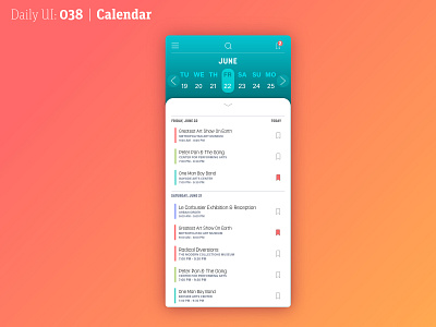 Daily UI 038 | Calendar