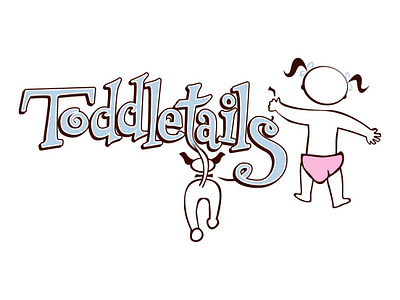 Toddletails Logo branding children dog illustration logo pets toddler