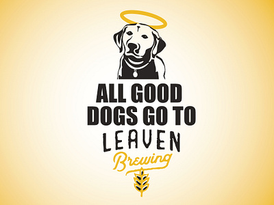 Leaven Brewery T-Shirt Design dog heaven illustration t shirt