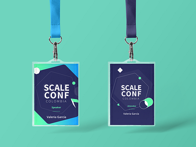 ScaleConf Badges badge branding concept conference conference badge design lanyards logo logodesign scaleconf software software conference tech tech conference