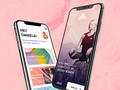 Adidas Women App adidas adidas app app design concept design design app ui uidesign user interface ux women