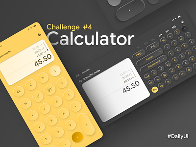 UI Design, CALCULATOR #DailyUI004