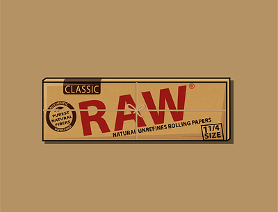 RAW Rolling Papers design illustration vector