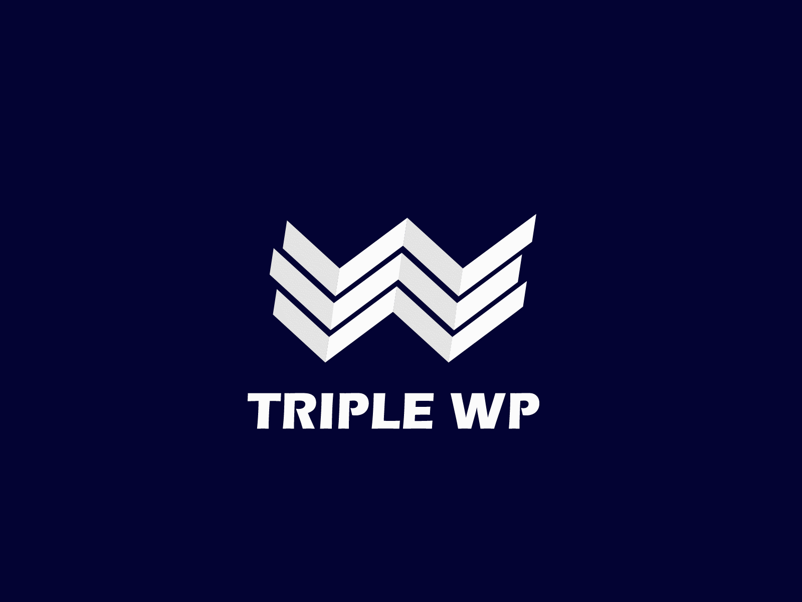 Triple WP Logo aftereffects animation branding design flat illustrator logo minimal typography vector