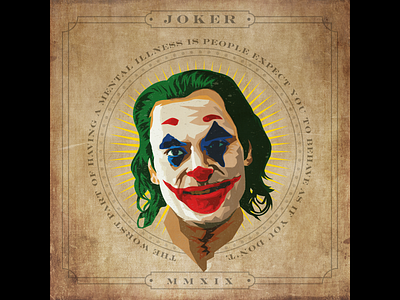 Joker Fan Art adobe illustrator batman dccomics design drawing fanart illustration joaquin phoenix joker joker movie vector vector art