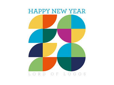 Happy New Year 2020 branding flat icon identity logo logo a day logo design logotype minimal vector