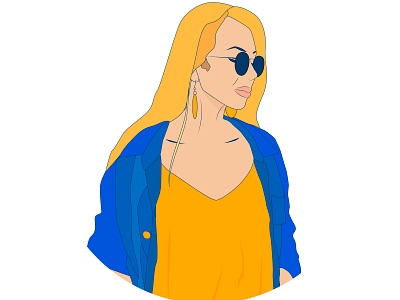 selfportret 80s design flat illustration vector