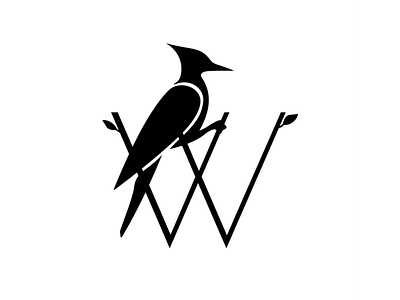 logo minimal woodpecker