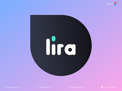 Lira Logo branding design digital figma finance finance app fintech gradient green hackathon icon logo sans sanserif ui vector