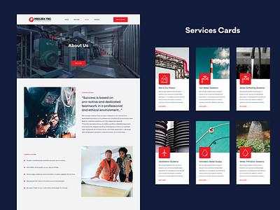 Projex Engineering about us blue branding cards construction design electrical engineering figma industrial industry mechanical red ui ux website