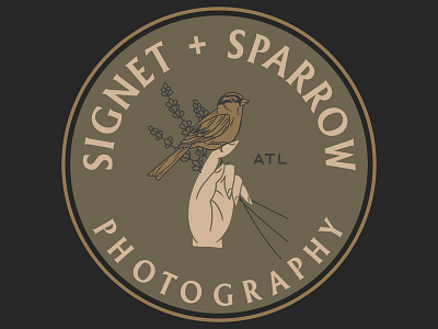 Signet + Sparrow branding design illustration logo typography