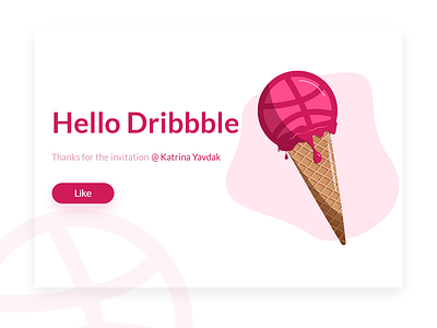 Hello Dribbble design illustration