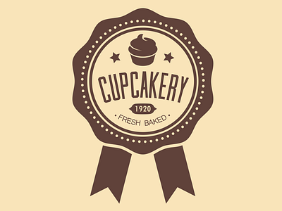 Cupcake Logo v1 bakery cupcake dailylogodesign design logo logo design vector vector art vintage