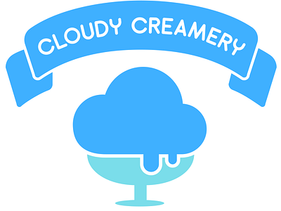 Cloudy Creamery Logo dailylogo dailylogochallenge ice cream icecream logo logo design