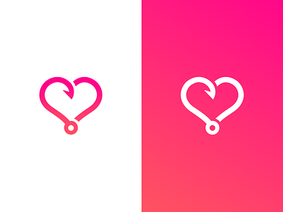 Hooked Logo dailylogo dailylogochallenge dating app hook logo logo design